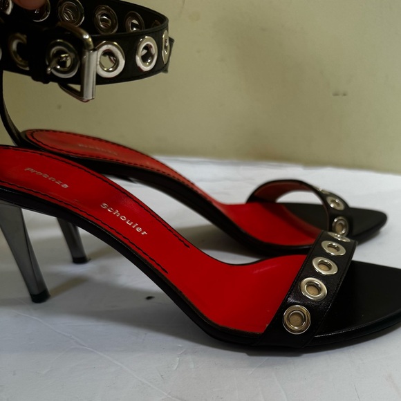 Proenza Schouler Grommets Leather Strappy Ankle Sandals Shoes Rings Sexy Goth 38 - Picture 12 of 16